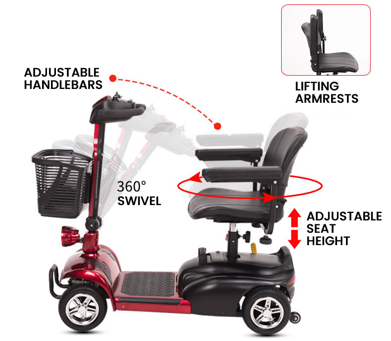 Folding mobility scooter